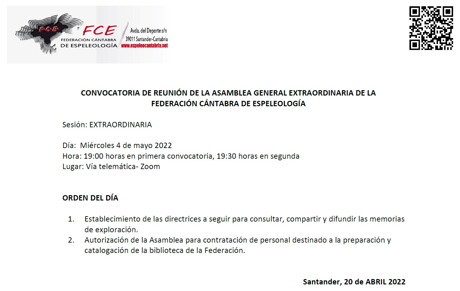 20220504 Convocatoria Asamblea Extraordinaria